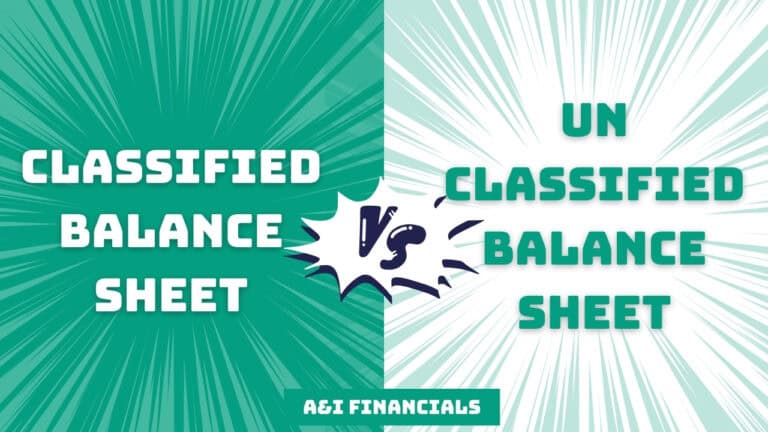 classified vs unclassified balance sheet